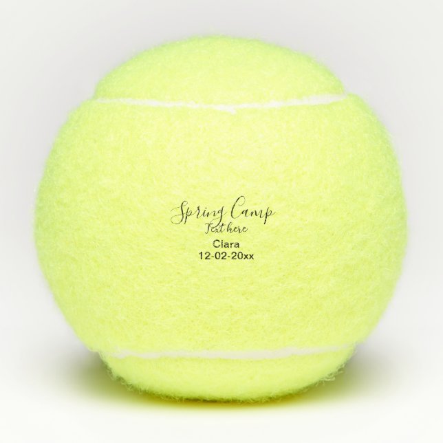 Balles De Tennis Spring holiday camping custom add name date (Devant)