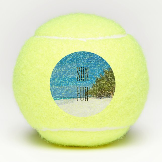 Balles De Tennis Sun Fun Beach (Devant)