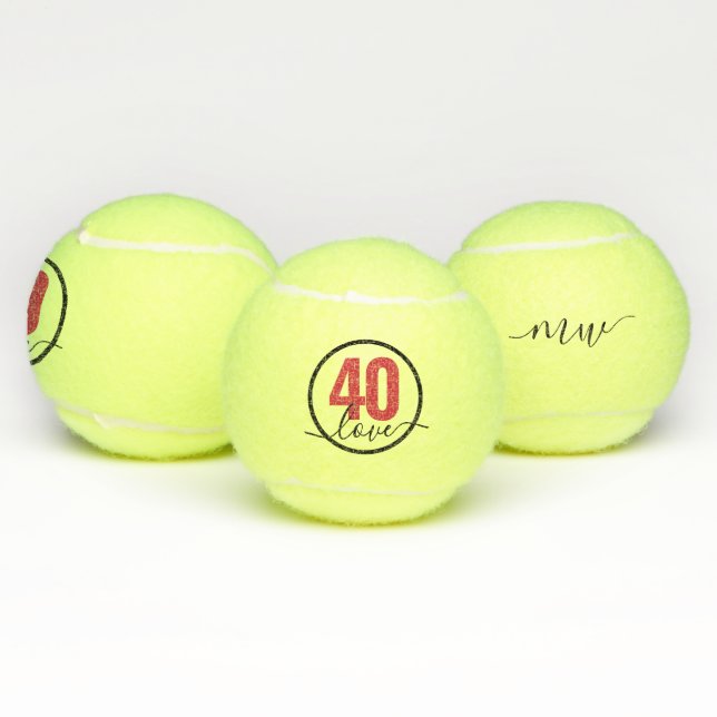 Balles De Tennis Tennis 40e Anniversaire 40 Love Monogram Tennis Ba (Multiple)