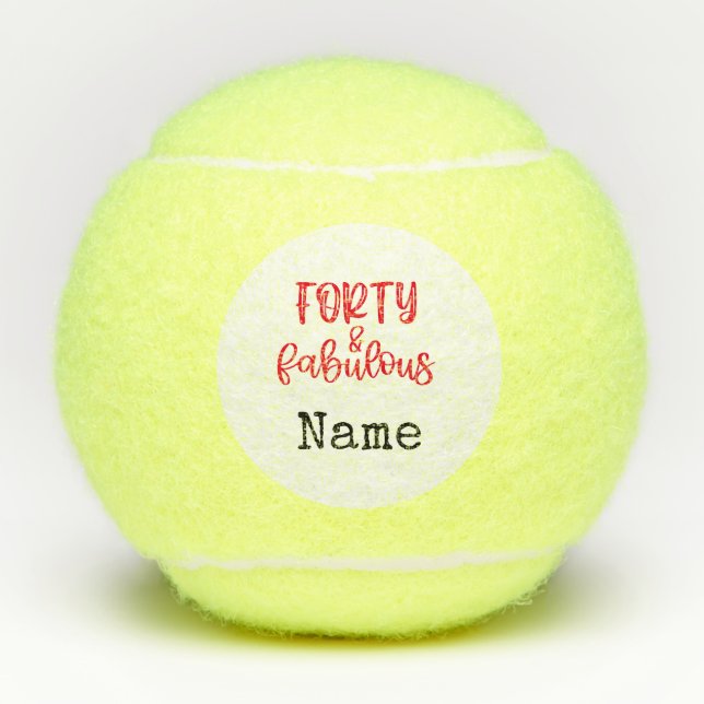 Balles De Tennis Tennis 40e anniversaire Quarante et fabuleux (Devant)