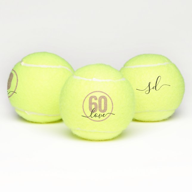 Balles De Tennis Tennis 60e anniversaire Monogrammed Custom (Multiple)