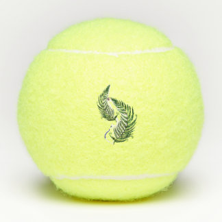 Balles De Tennis Tennis Ball Aotearoa NZ Fern Design