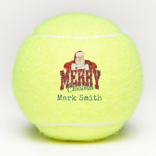 Balles De Tennis Tennis Joyeux Noël au joueur (Devant)