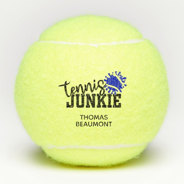 Balles De Tennis Tennis Junkie Drôle (Devant)