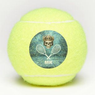 Balles De Tennis Tennis Thème Crâne Monogramme