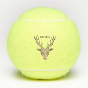 Balles De Tennis Tête de cerf mâle Brown Bouches noires Antlers