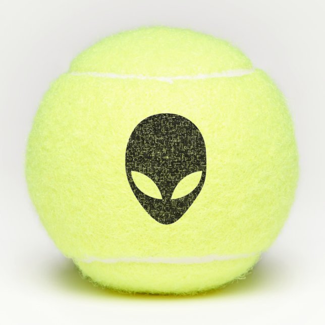 Balles De Tennis Tête étrangère noire et blanche (Devant)