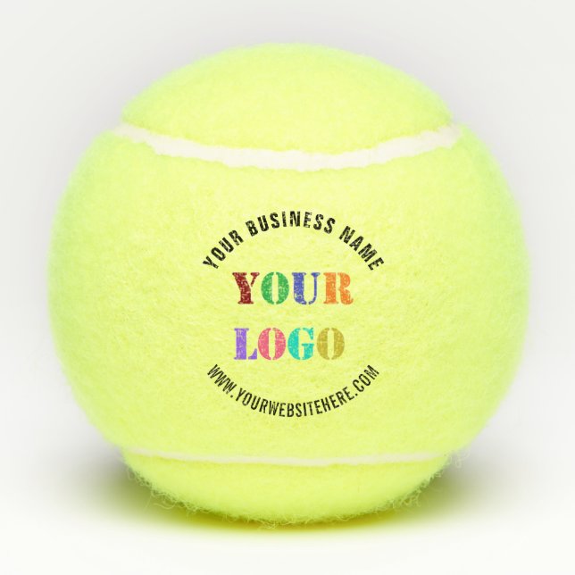 Balles De Tennis Texte du logo personnalisé de l'entreprise Boules  (Dos)