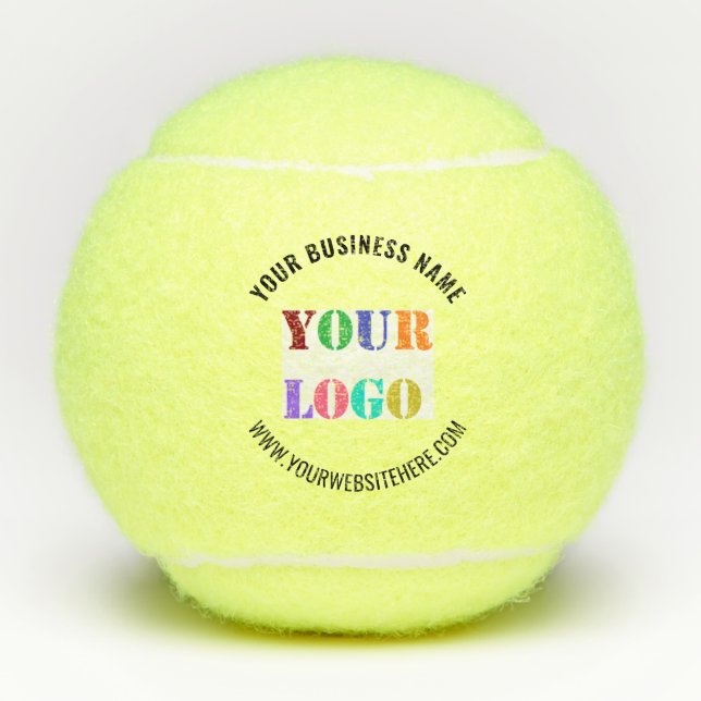 Balles De Tennis Texte du logo personnalisé de l'entreprise Boules  (Devant)