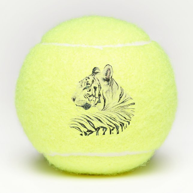 Balles De Tennis Tigre blanc (Devant)