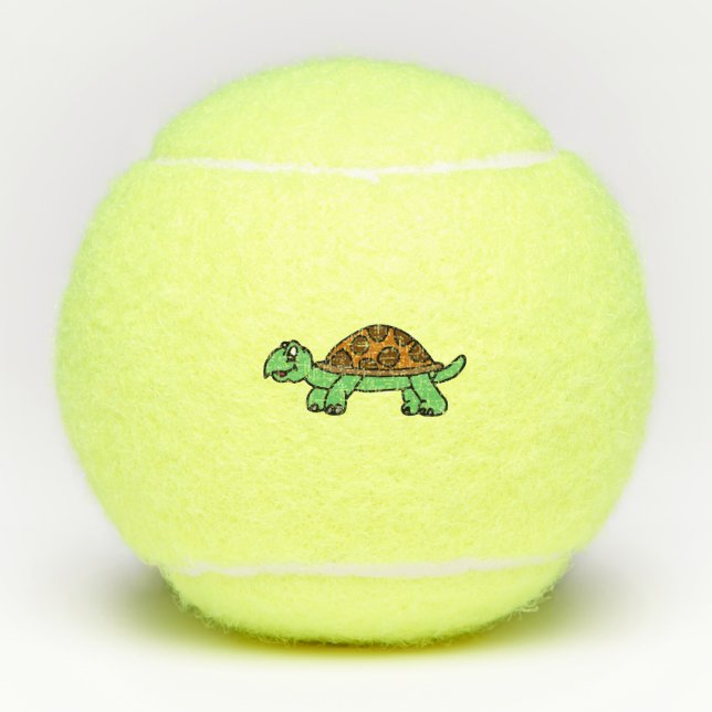 Balles De Tennis Tortue lustrée (Devant)