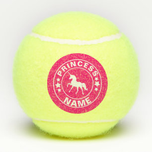 Balles De Tennis Unicorn Custom Name princess Pink Tennis Balls