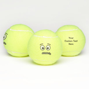 Balles De Tennis Visage de la bouche de zipper