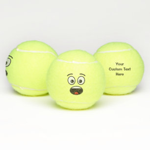 Balles De Tennis Visage surpris