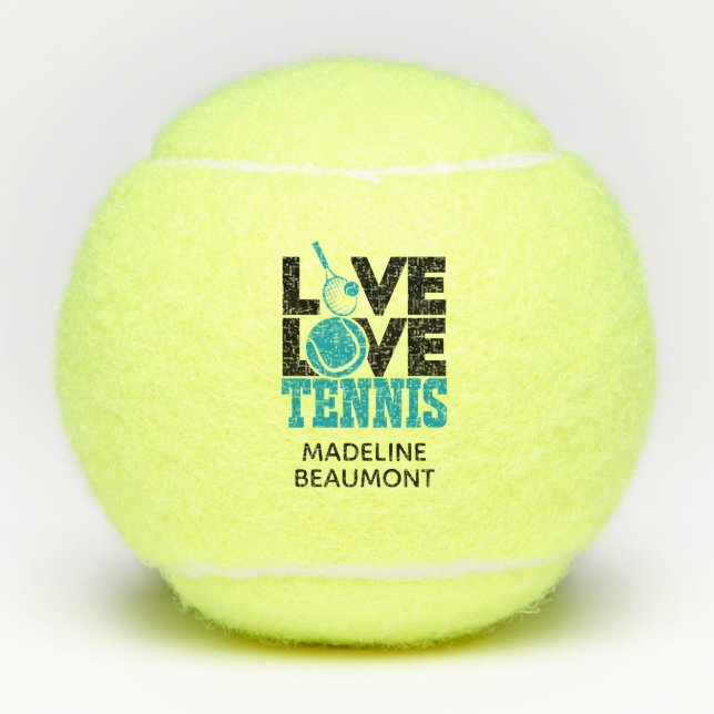 BALLES DE TENNIS VIVRE L'AMOUR (Devant)