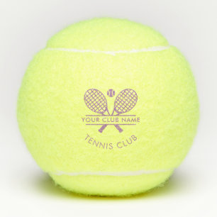 Balles De Tennis Votre club de tennis Nom Sport Team Lavender Custo