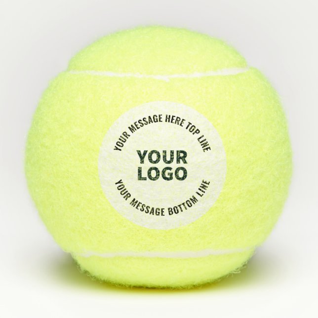 Balles De Tennis Votre logo ou image | Texte modifié en gras (Devant)