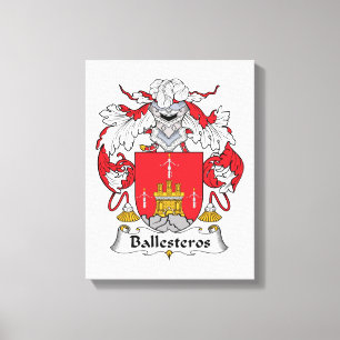 Ballesteros Family Crest Canvas Print