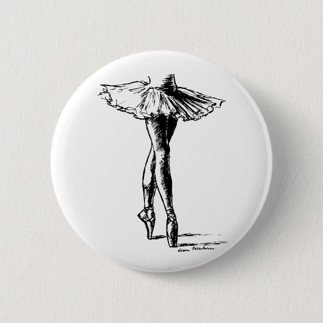 Ballet 2 Inch Round Button (Front)