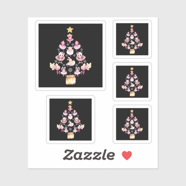 Ballet Animals Ballerina Christmas Tree (Sheet)
