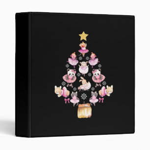Ballet Animals Ballerina Christmas Tree Binder