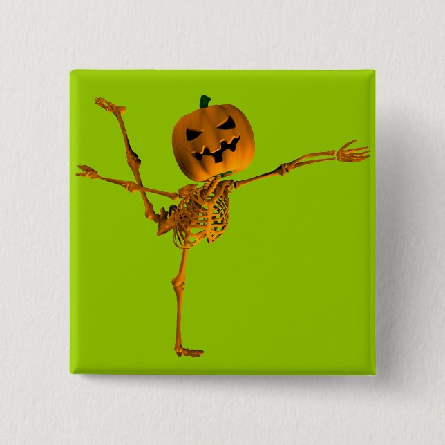 Ballet Arabesque 2 Inch Square Button (Front)