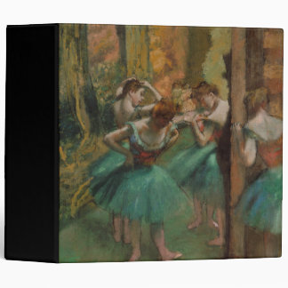 Ballet Artwork Dancers Pink and Green Edgar Degas Binder