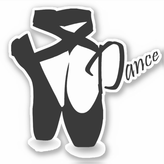 Ballet Ballerina Black Pointe Shoes Dance (Front)