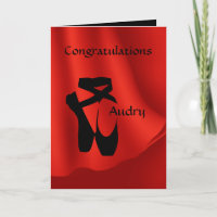 Ballet Ballerina Congratulations Pointe Shoes