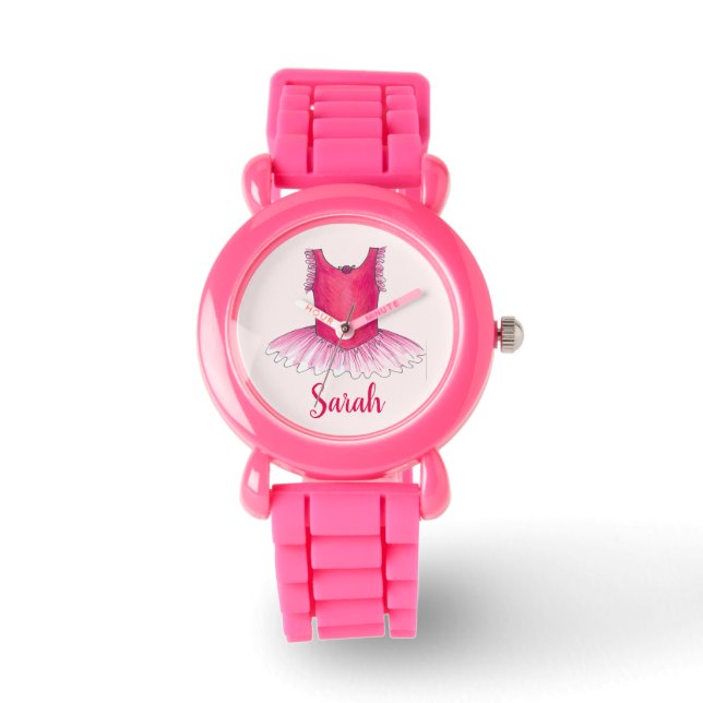 Ballet Ballerina Dance Tutu Personalized Watch (Front)