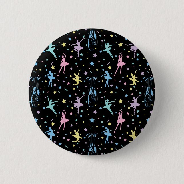 Ballet - Ballerina Dancer Shoes Button (Front)