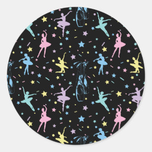 Ballet - Ballerina Dancer Shoes Classic Round Sticker