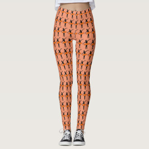 Ballet Ballerina Danser Danser Leggings Orange Tut