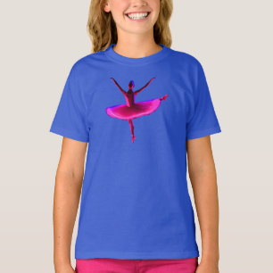 Ballet Ballerina Pose Glowing Violet Colours T-Shirt