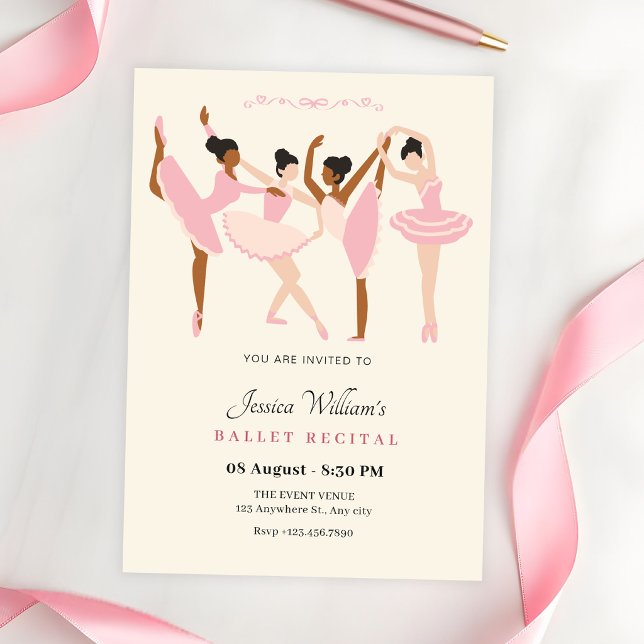 Ballet Ballerina recital Invitation (Creator Uploaded)