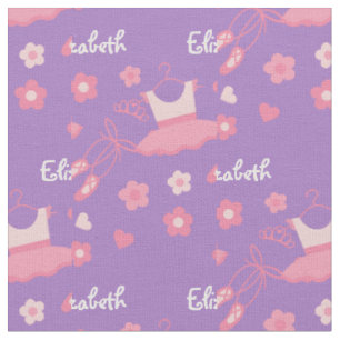 Ballet Ballerina Tissu personnalisé Purple Rose