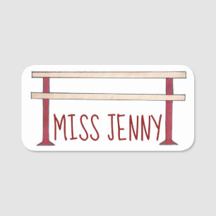 Ballet Barre Dance Teacher Choreographer Ballerina Name Tag