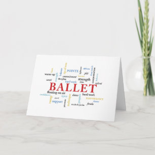 Ballet Birthday in Words Card