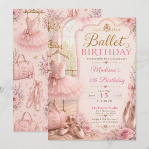 Ballet Birthday Party Invitation