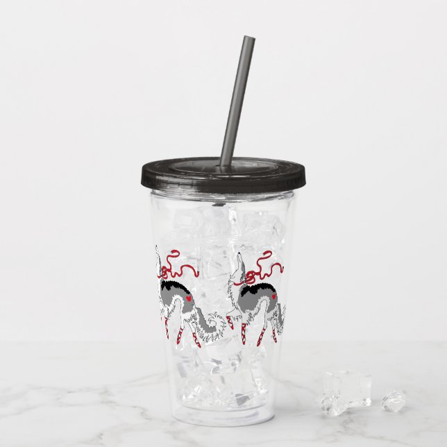 Ballet Borzoi Acrylic Tumbler (Back Ice)