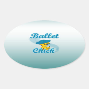 Ballet Chick #3 Oval Sticker