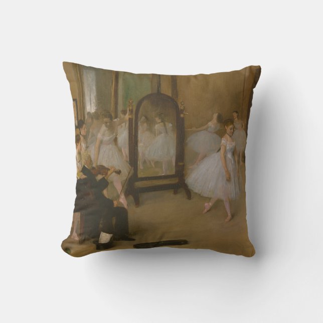 Ballet Class | Edgar Degas | Dancer Throw Pillow (Front)