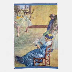 Ballet Class, the Dance Hall by Edgar Degas Kitchen Towel