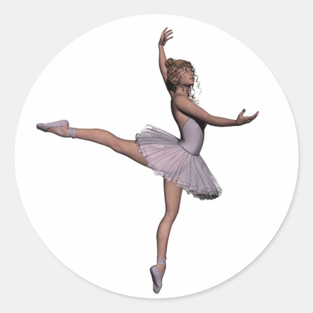 Ballet Classic Round Sticker (Front)