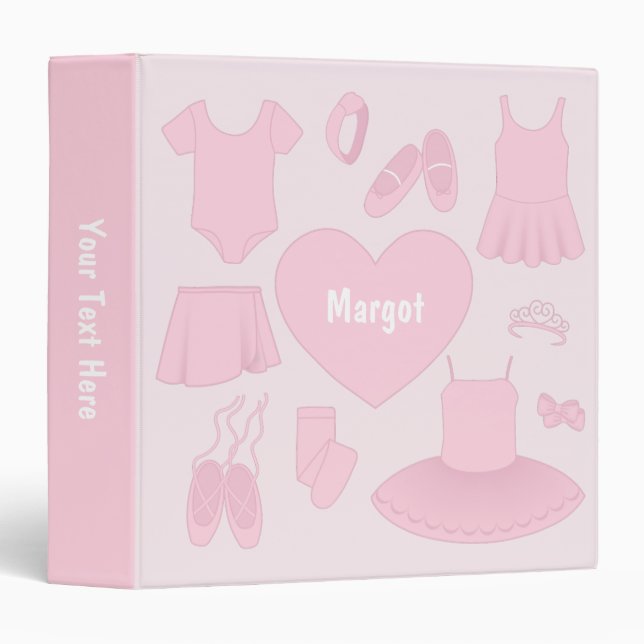Ballet Clothes Binder - Pink Background (Front/Spine)
