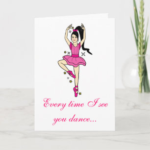 Ballet Congratulations Ballerina with Stars Card