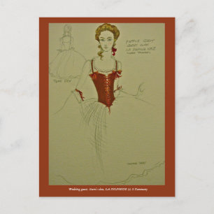 Ballet costume for LA SYLPHIDE Postcard