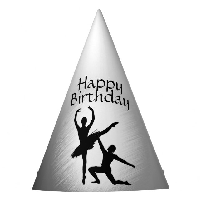 Ballet Couple Dance Birthday Party Hat (Front)