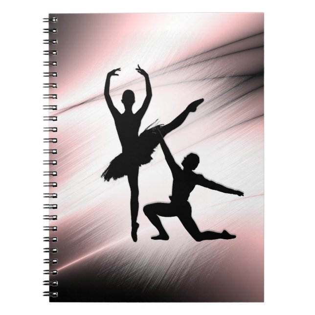 Ballet Couple Dance Pink Accent Notebook (Front)