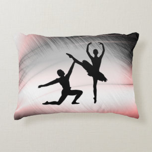 Ballet Couple Dance Pink Accent Pillow